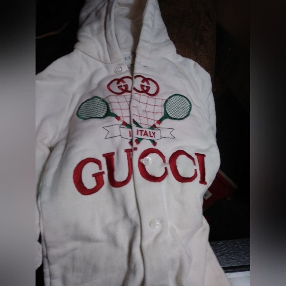 Gucci Baby Hooded Romper - Picture 7 of 11